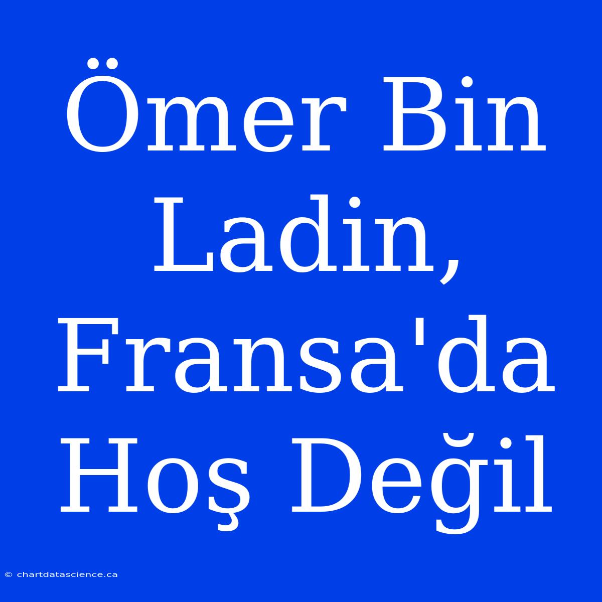 Ömer Bin Ladin, Fransa'da Hoş Değil