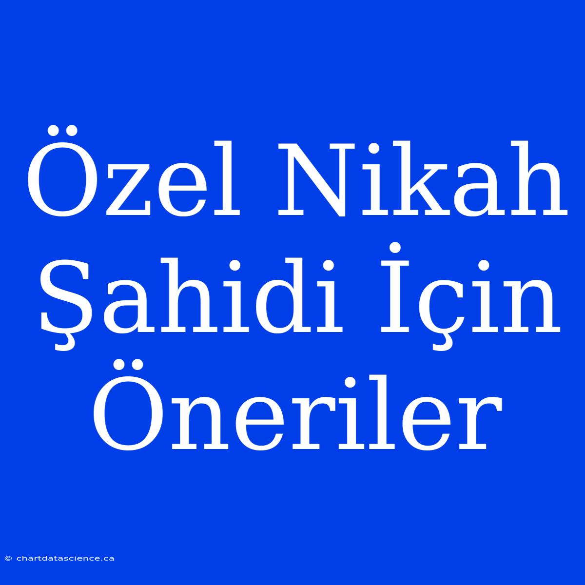 Özel Nikah Şahidi İçin Öneriler