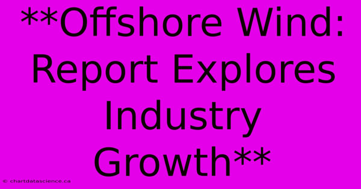 **Offshore Wind: Report Explores Industry Growth** 