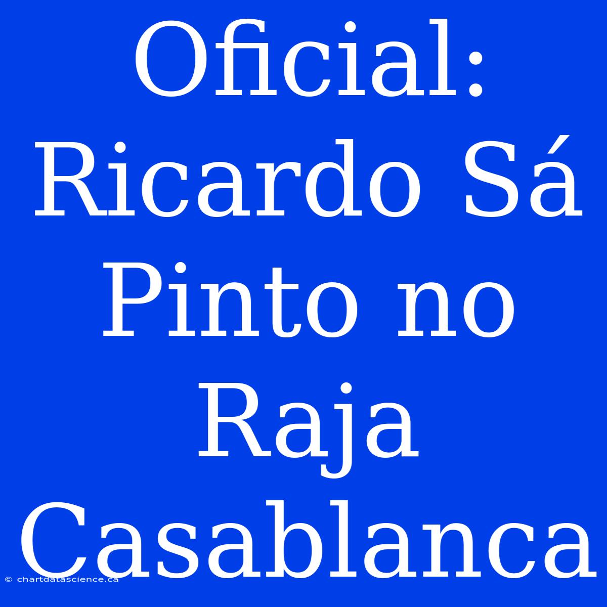 Oficial: Ricardo Sá Pinto No Raja Casablanca