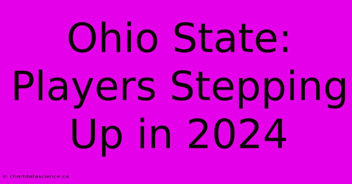 Ohio State: Players Stepping Up In 2024