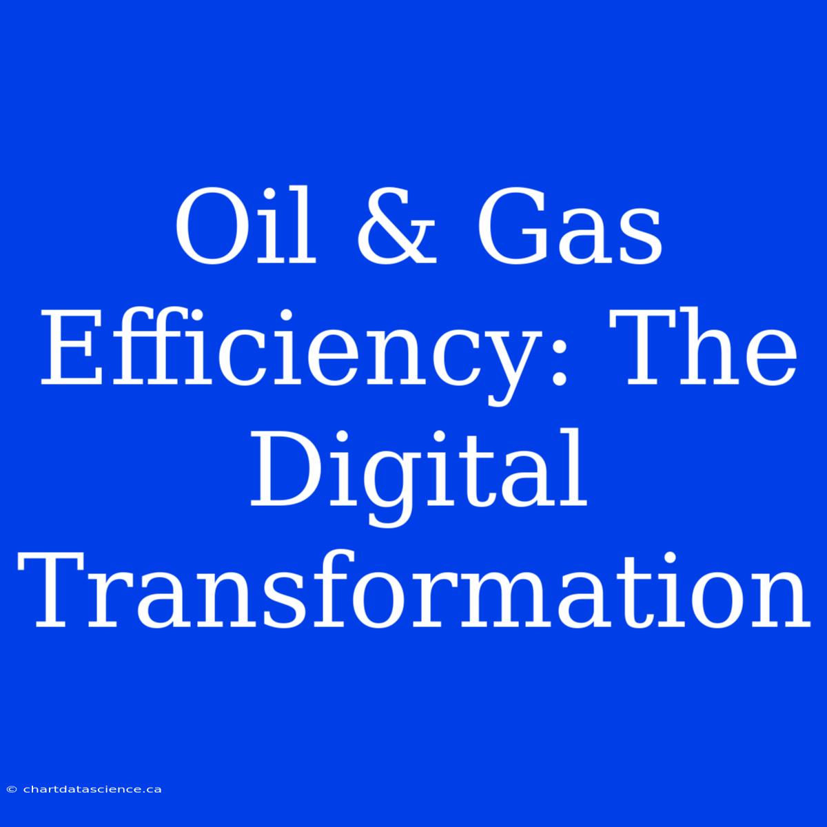 Oil & Gas Efficiency: The Digital Transformation