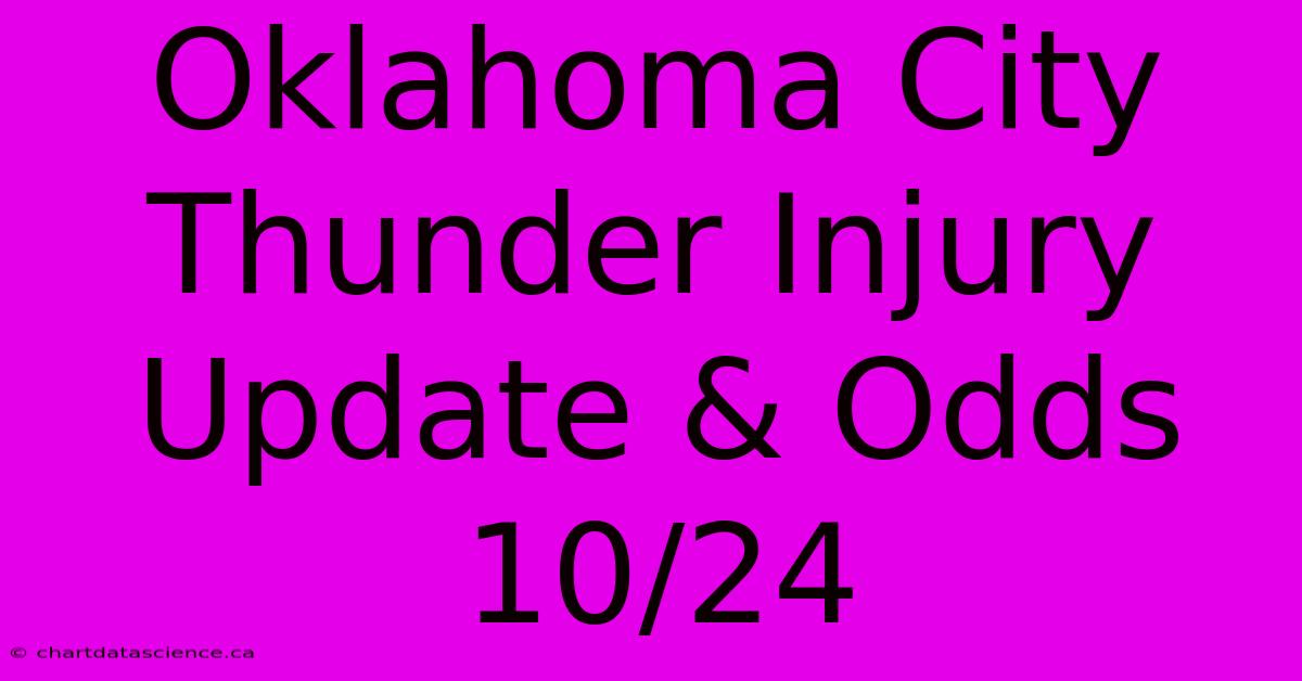 Oklahoma City Thunder Injury Update & Odds 10/24