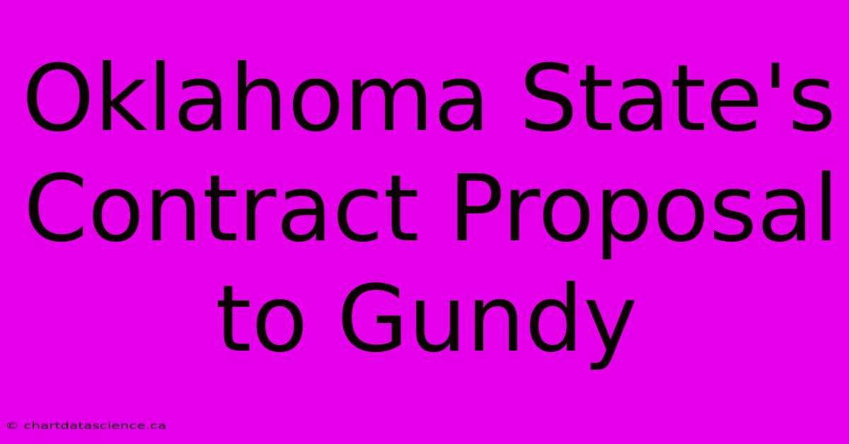 Oklahoma State's Contract Proposal To Gundy