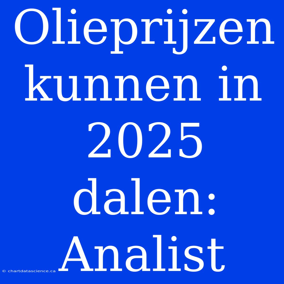 Olieprijzen Kunnen In 2025 Dalen: Analist