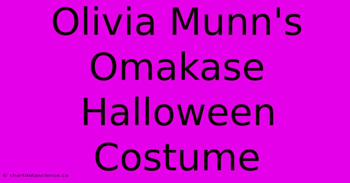 Olivia Munn's Omakase Halloween Costume 