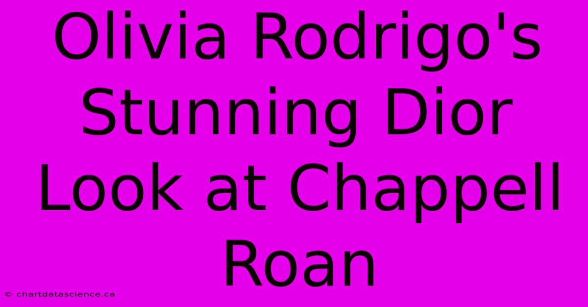 Olivia Rodrigo's Stunning Dior Look At Chappell Roan