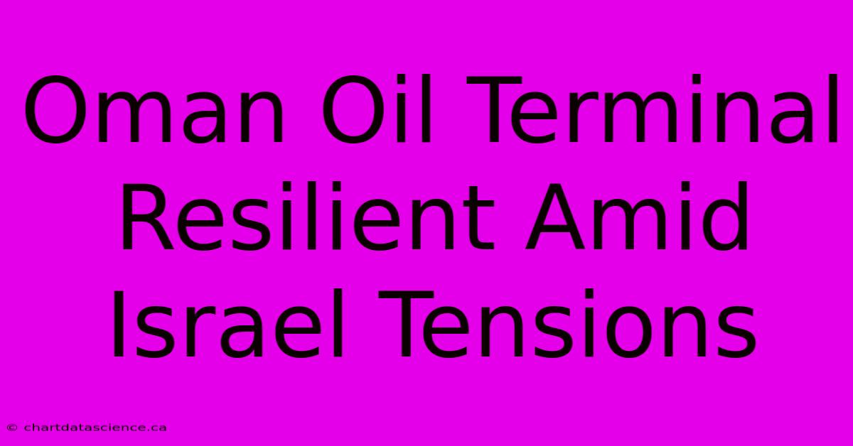 Oman Oil Terminal Resilient Amid Israel Tensions