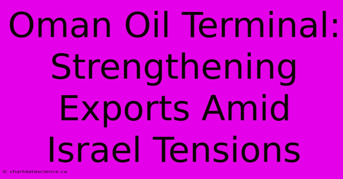 Oman Oil Terminal: Strengthening Exports Amid Israel Tensions