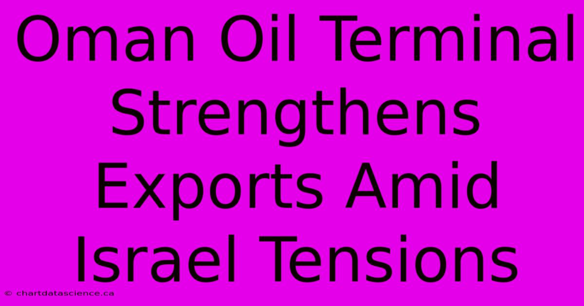 Oman Oil Terminal Strengthens Exports Amid Israel Tensions