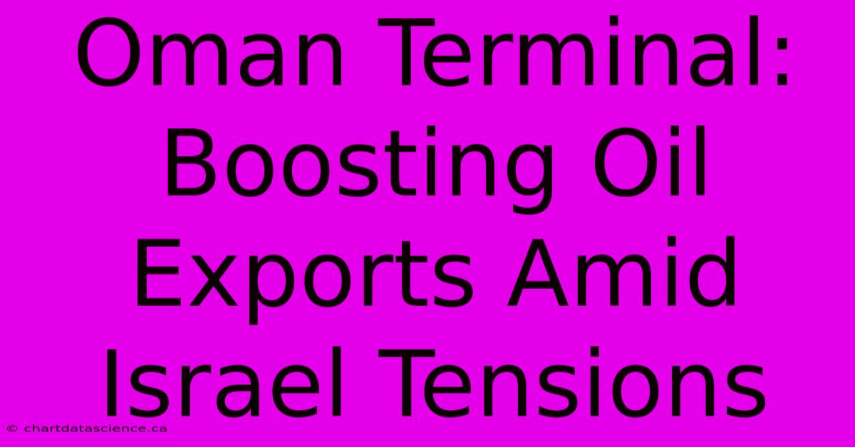 Oman Terminal: Boosting Oil Exports Amid Israel Tensions