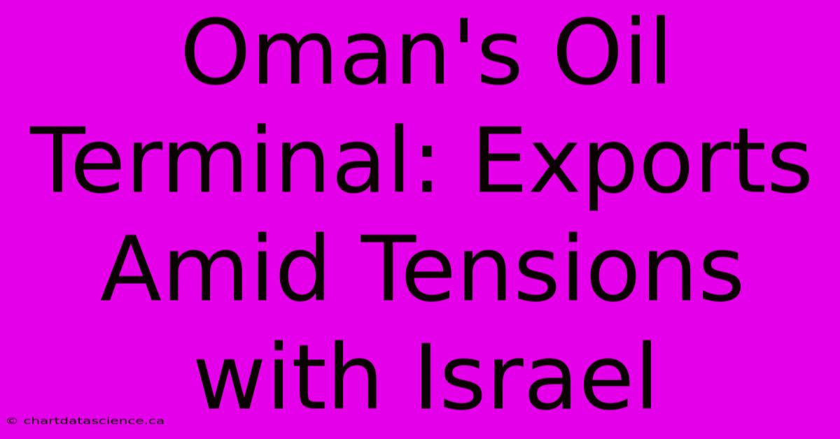 Oman's Oil Terminal: Exports Amid Tensions With Israel