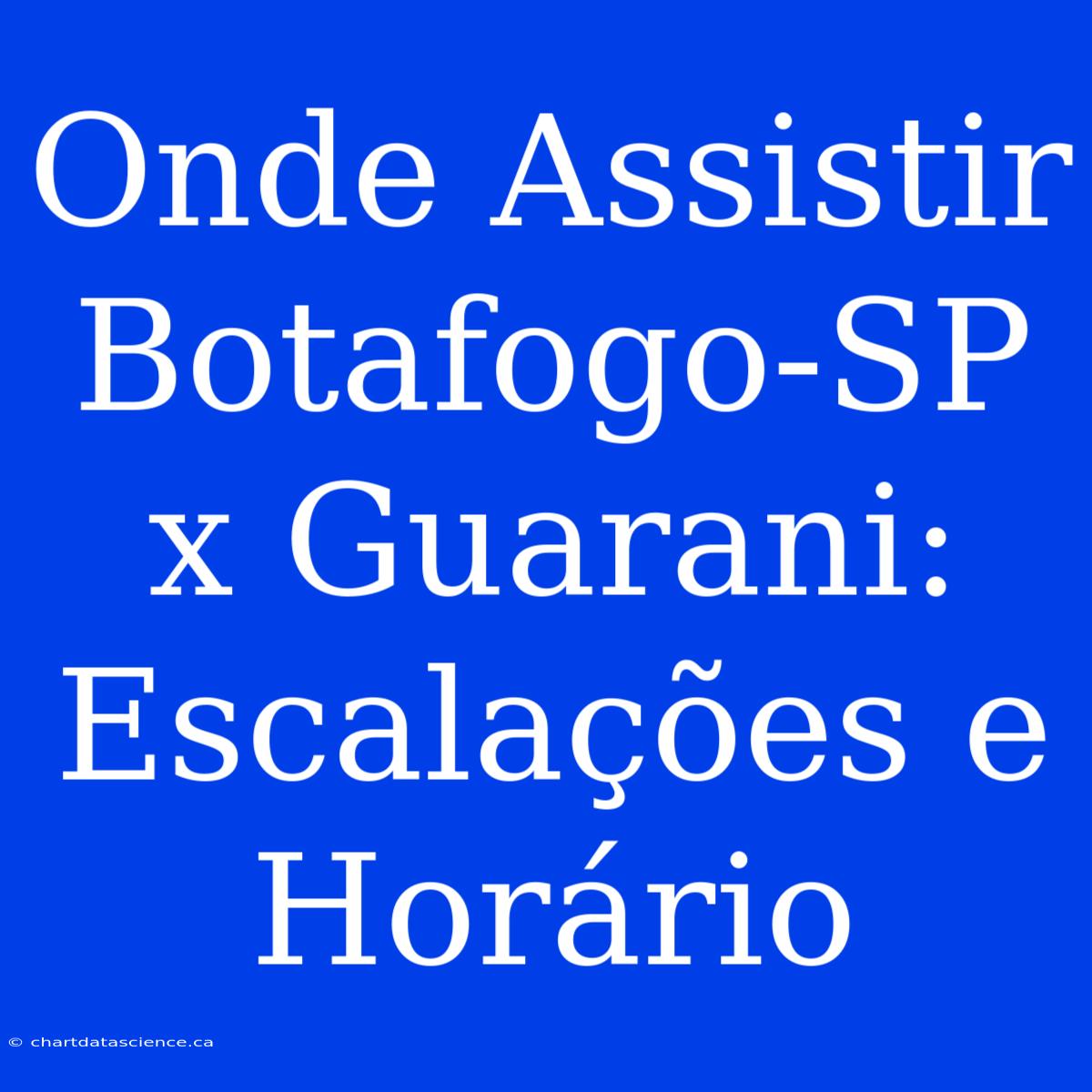 Onde Assistir Botafogo-SP X Guarani: Escalações E Horário