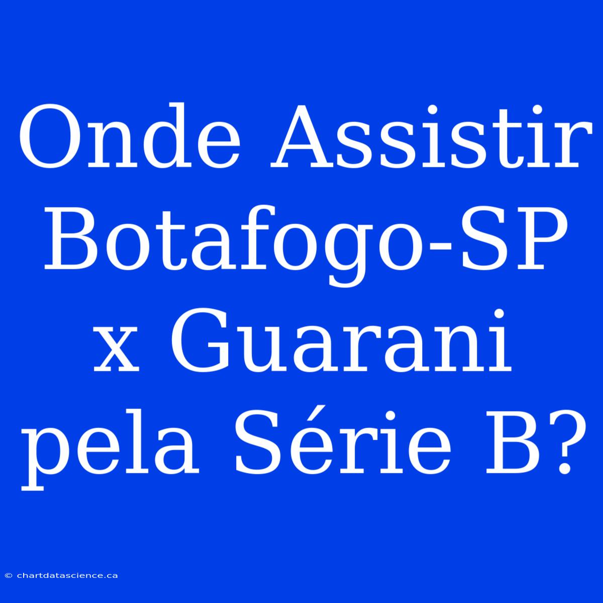 Onde Assistir Botafogo-SP X Guarani Pela Série B?