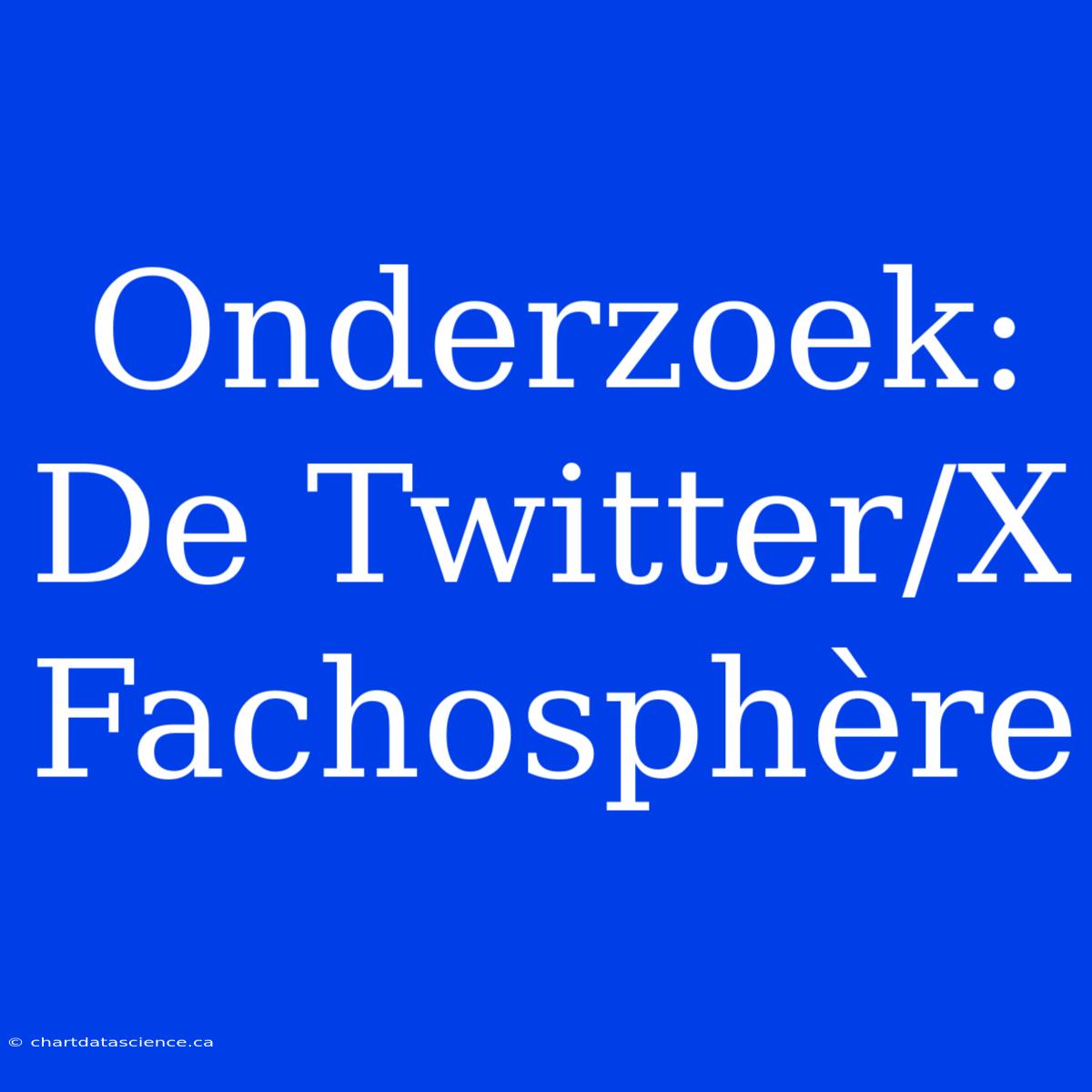 Onderzoek: De Twitter/X Fachosphère