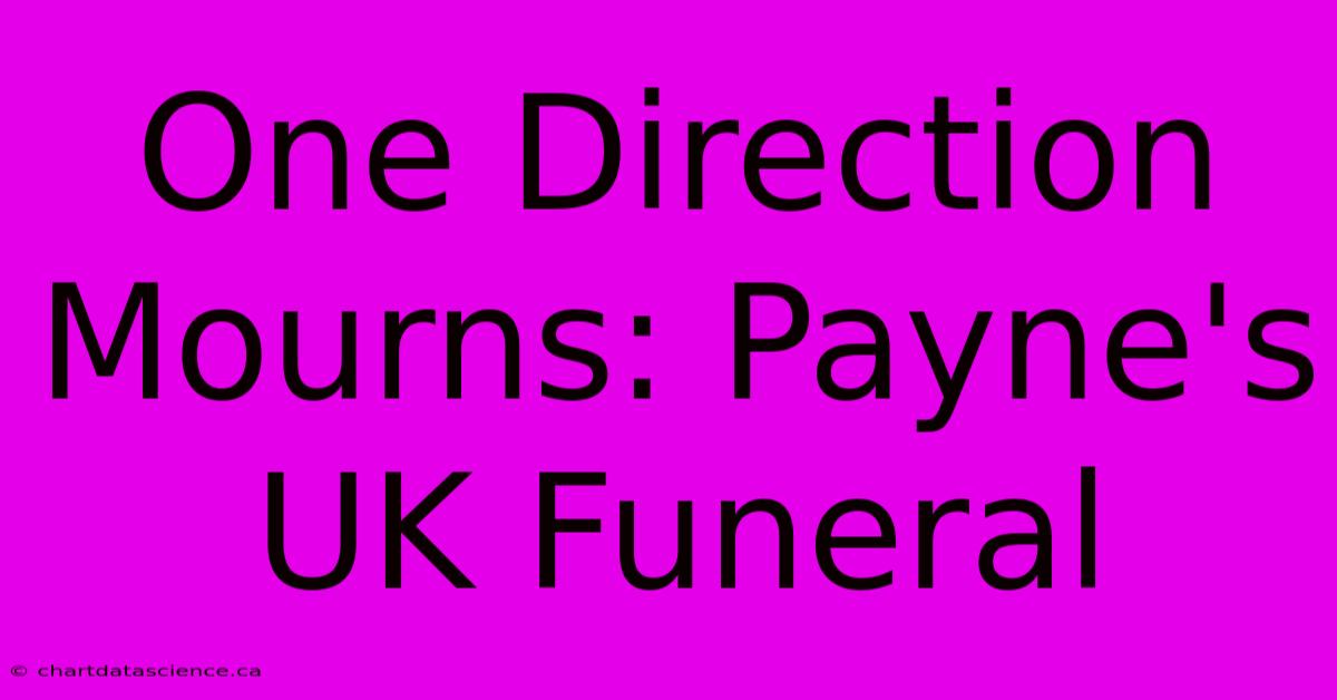 One Direction Mourns: Payne's UK Funeral