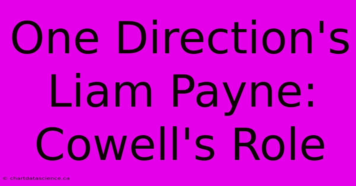 One Direction's Liam Payne: Cowell's Role