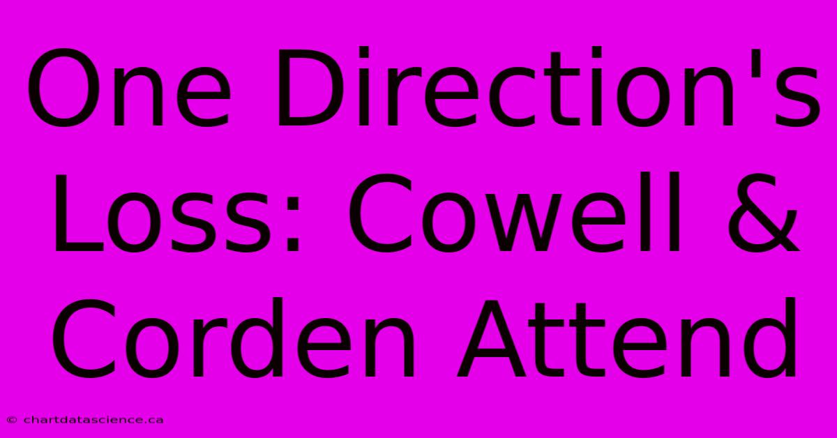 One Direction's Loss: Cowell & Corden Attend