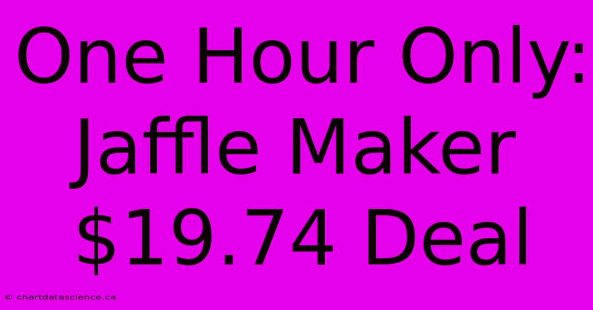 One Hour Only: Jaffle Maker $19.74 Deal