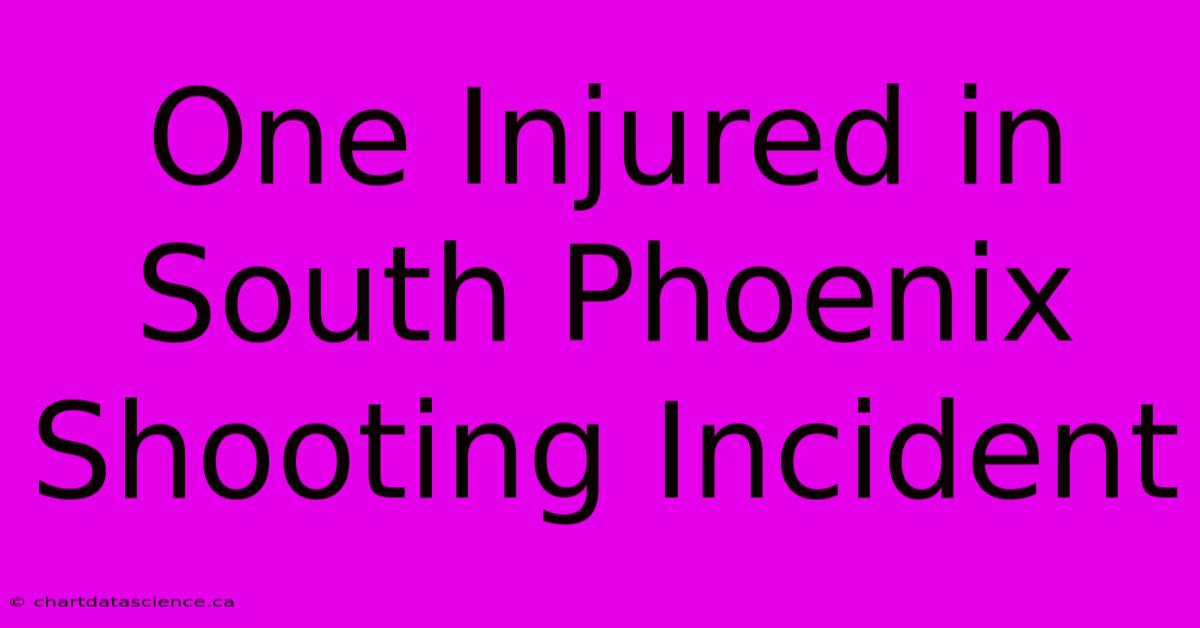 One Injured In South Phoenix Shooting Incident