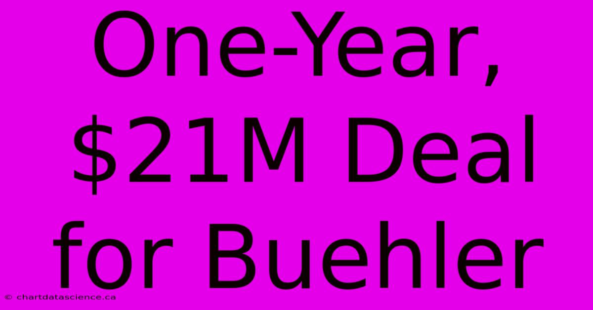 One-Year, $21M Deal For Buehler