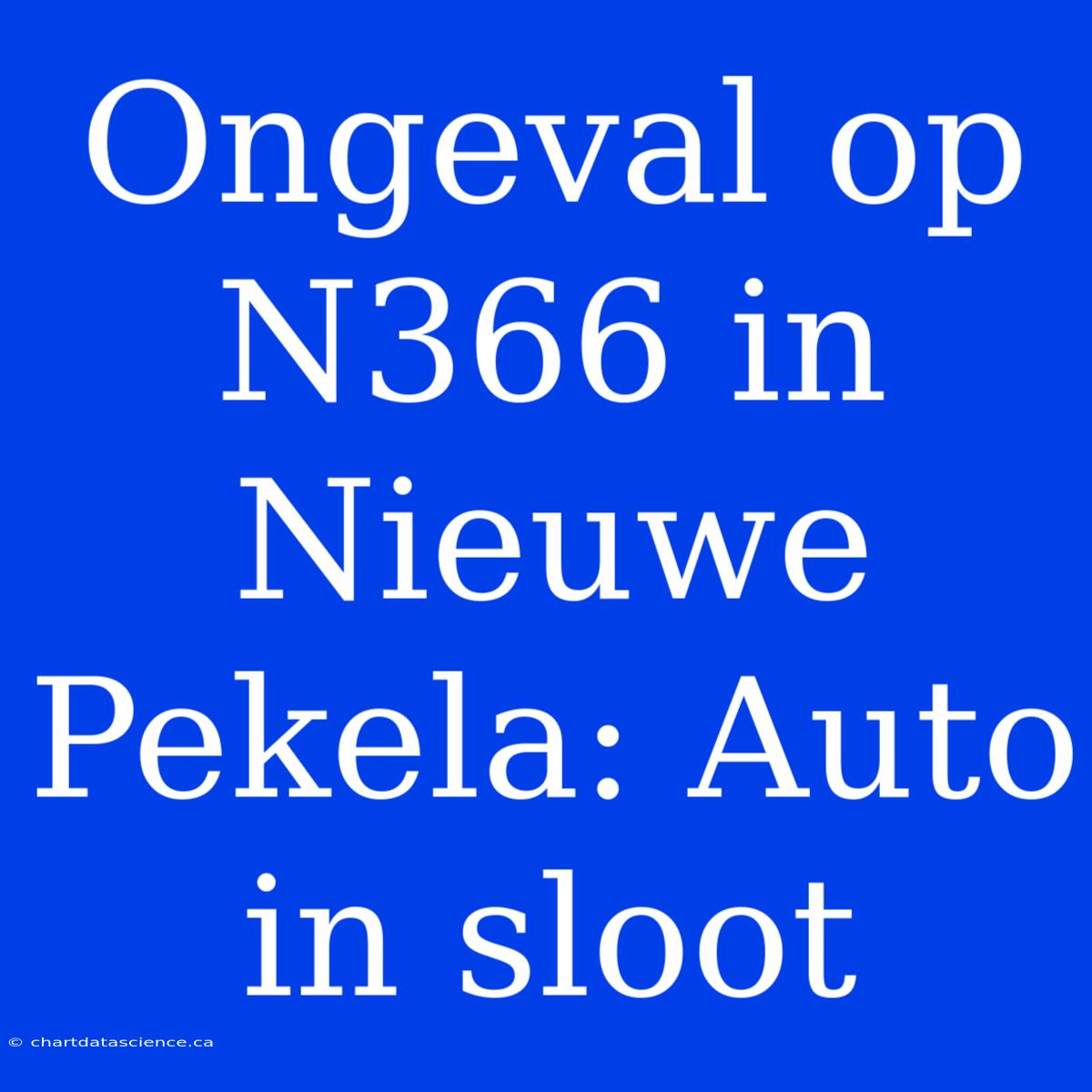 Ongeval Op N366 In Nieuwe Pekela: Auto In Sloot