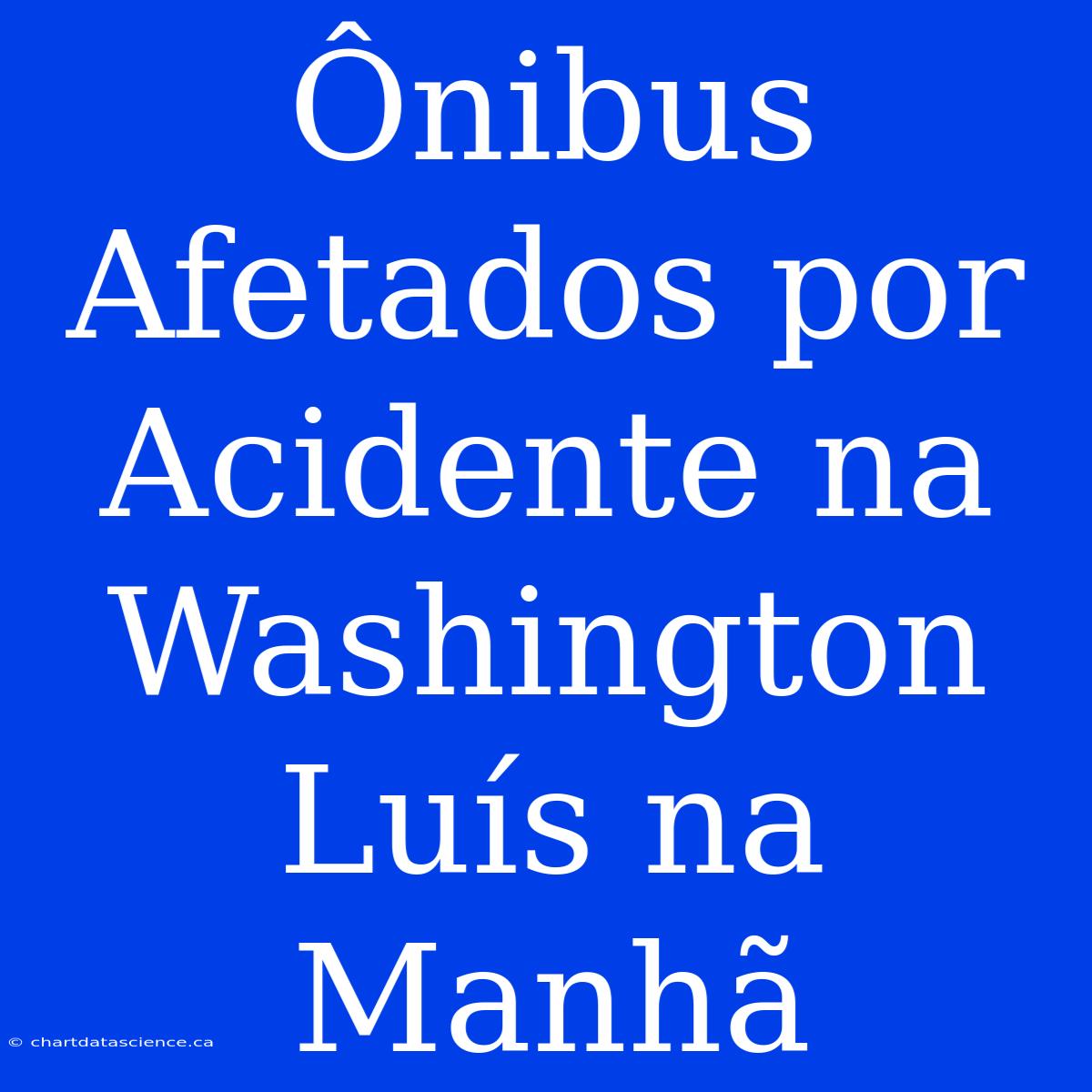 Ônibus Afetados Por Acidente Na Washington Luís Na Manhã