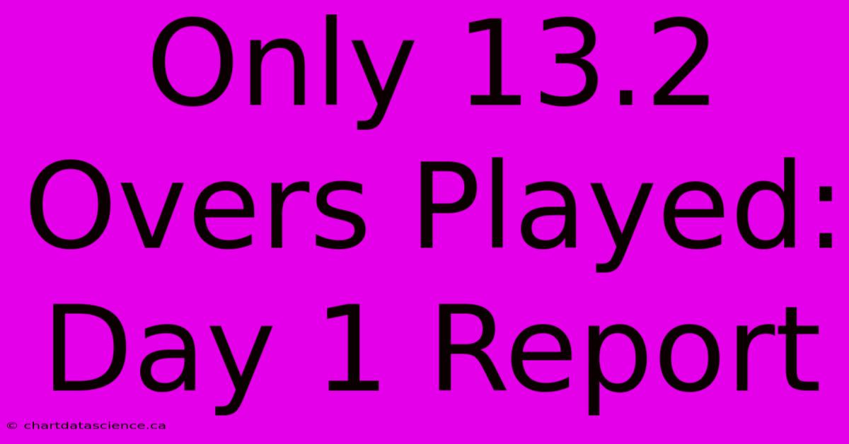 Only 13.2 Overs Played: Day 1 Report