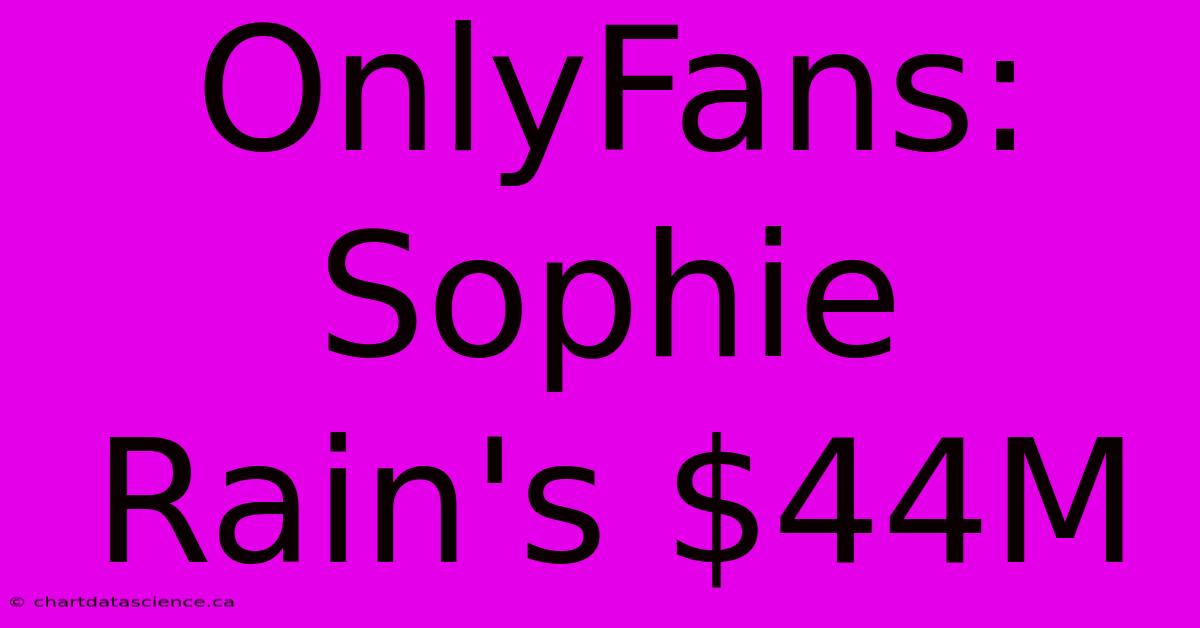 OnlyFans: Sophie Rain's $44M