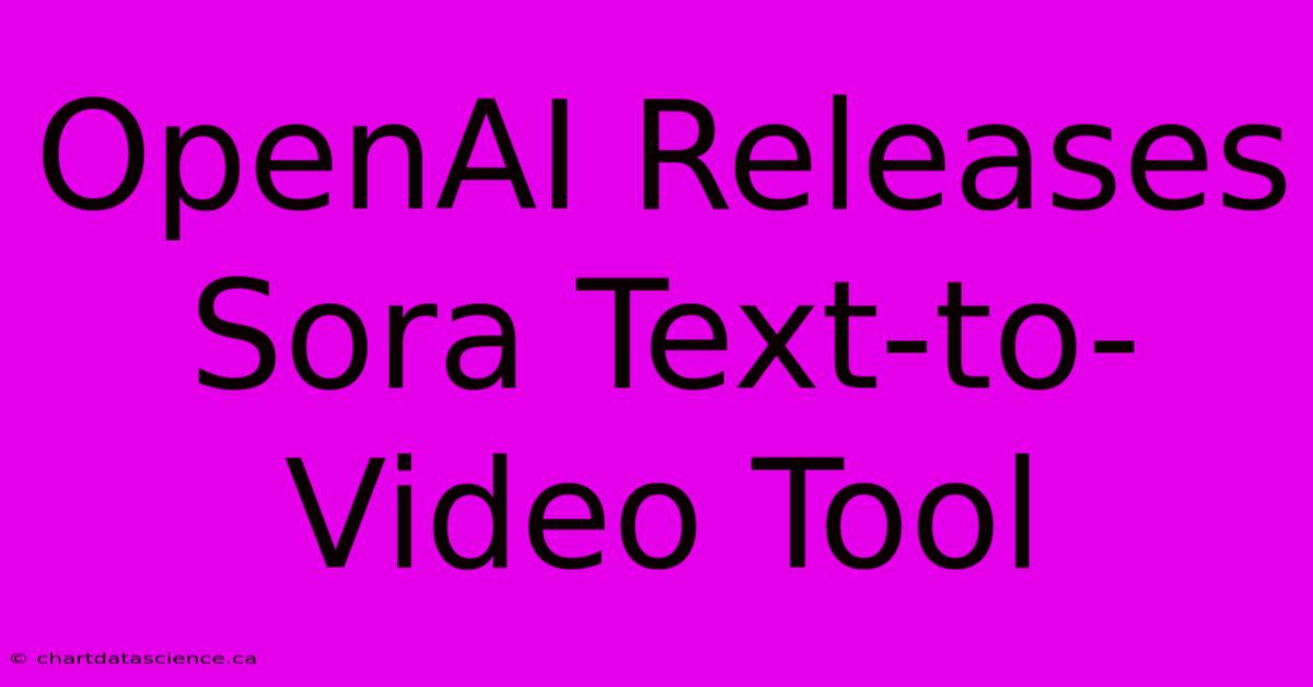 OpenAI Releases Sora Text-to-Video Tool