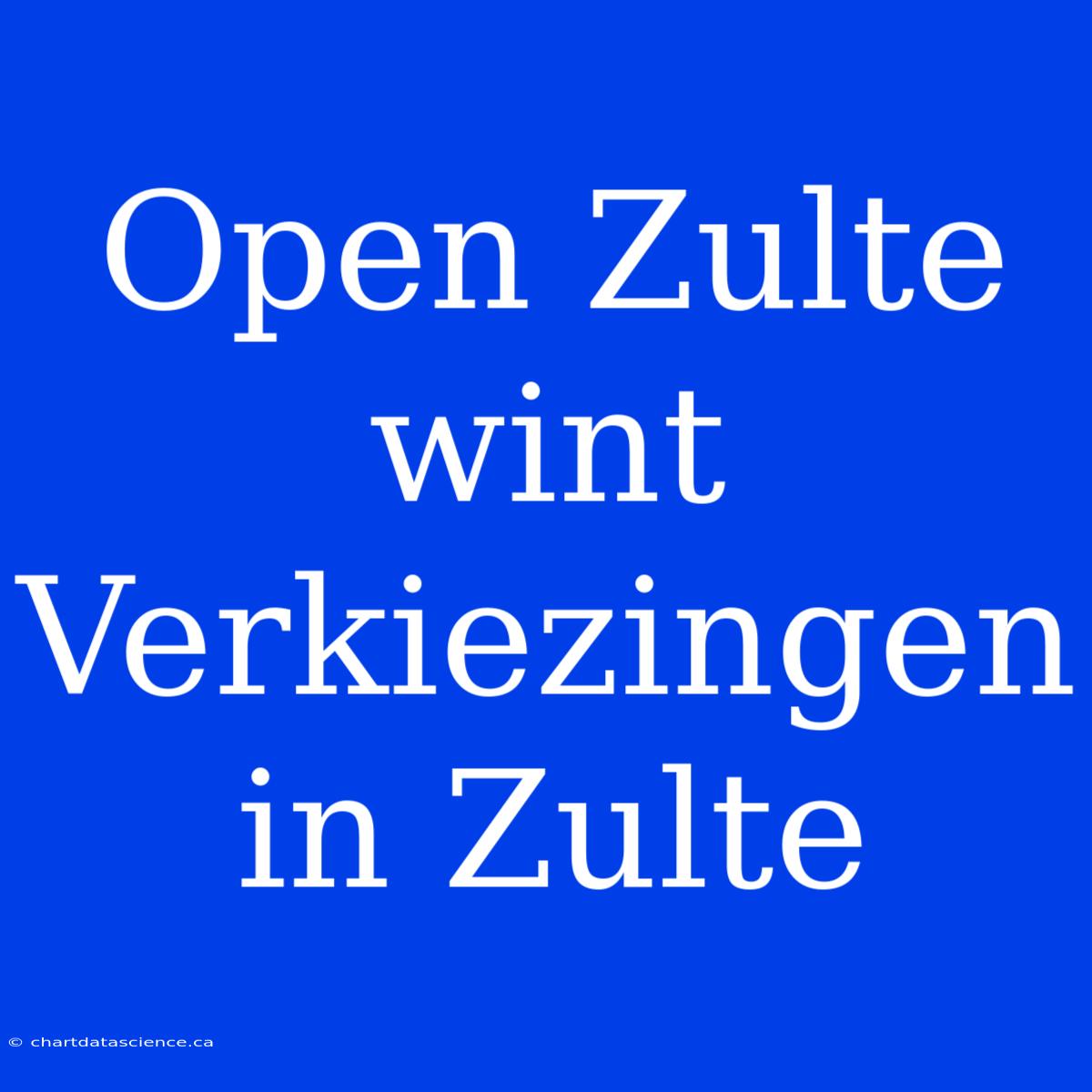 Open Zulte Wint Verkiezingen In Zulte