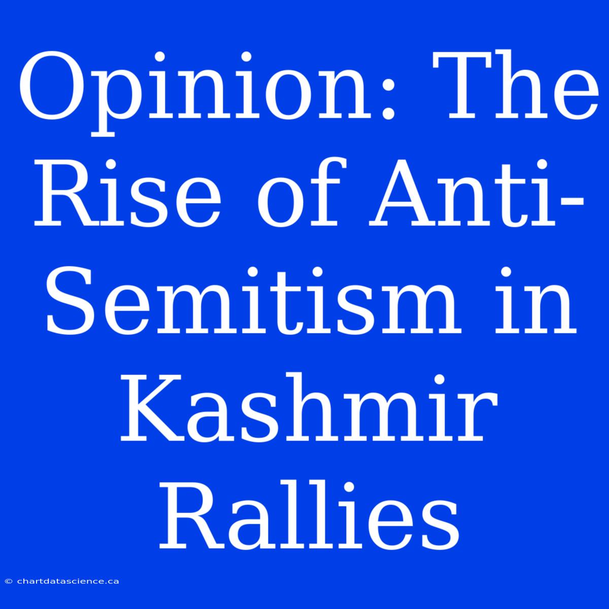 Opinion: The Rise Of Anti-Semitism In Kashmir Rallies