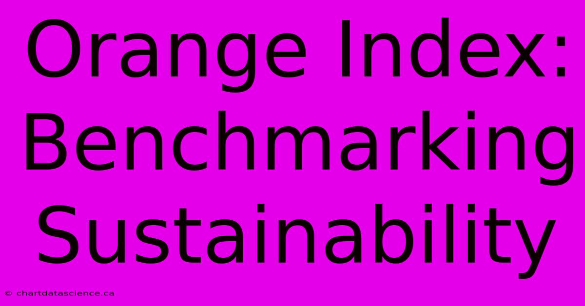 Orange Index: Benchmarking Sustainability