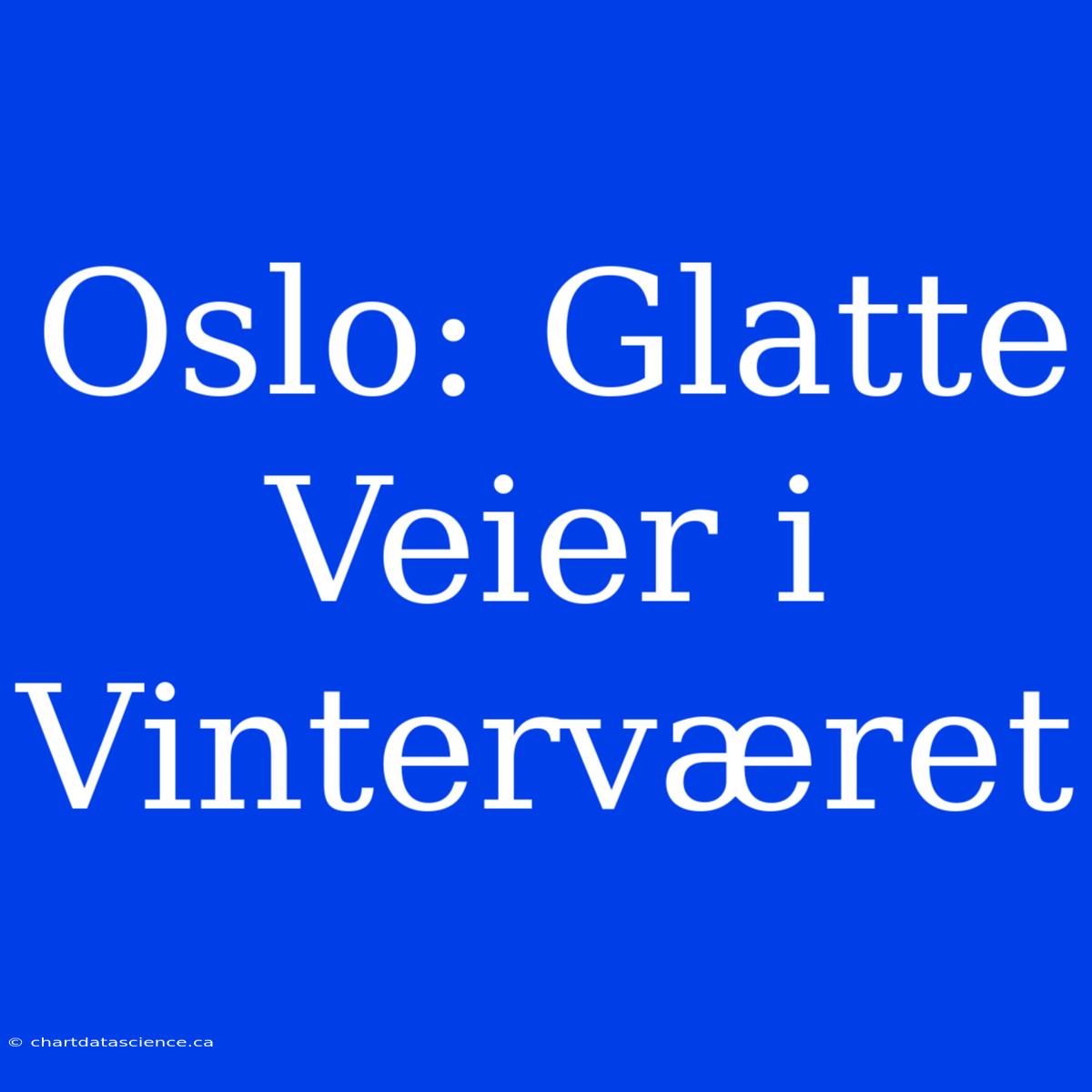 Oslo: Glatte Veier I Vinterværet