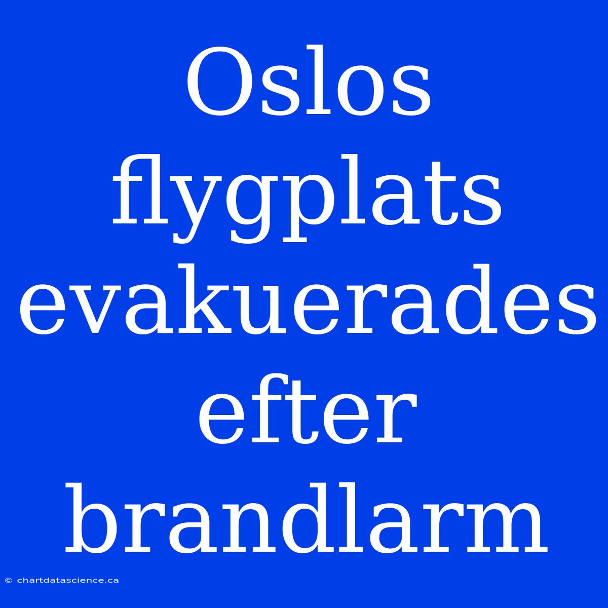 Oslos Flygplats Evakuerades Efter Brandlarm