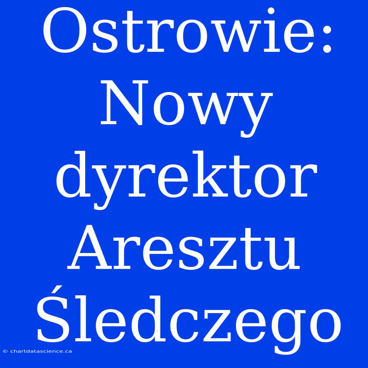 Ostrowie: Nowy Dyrektor Aresztu Śledczego