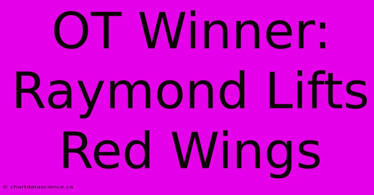 OT Winner: Raymond Lifts Red Wings