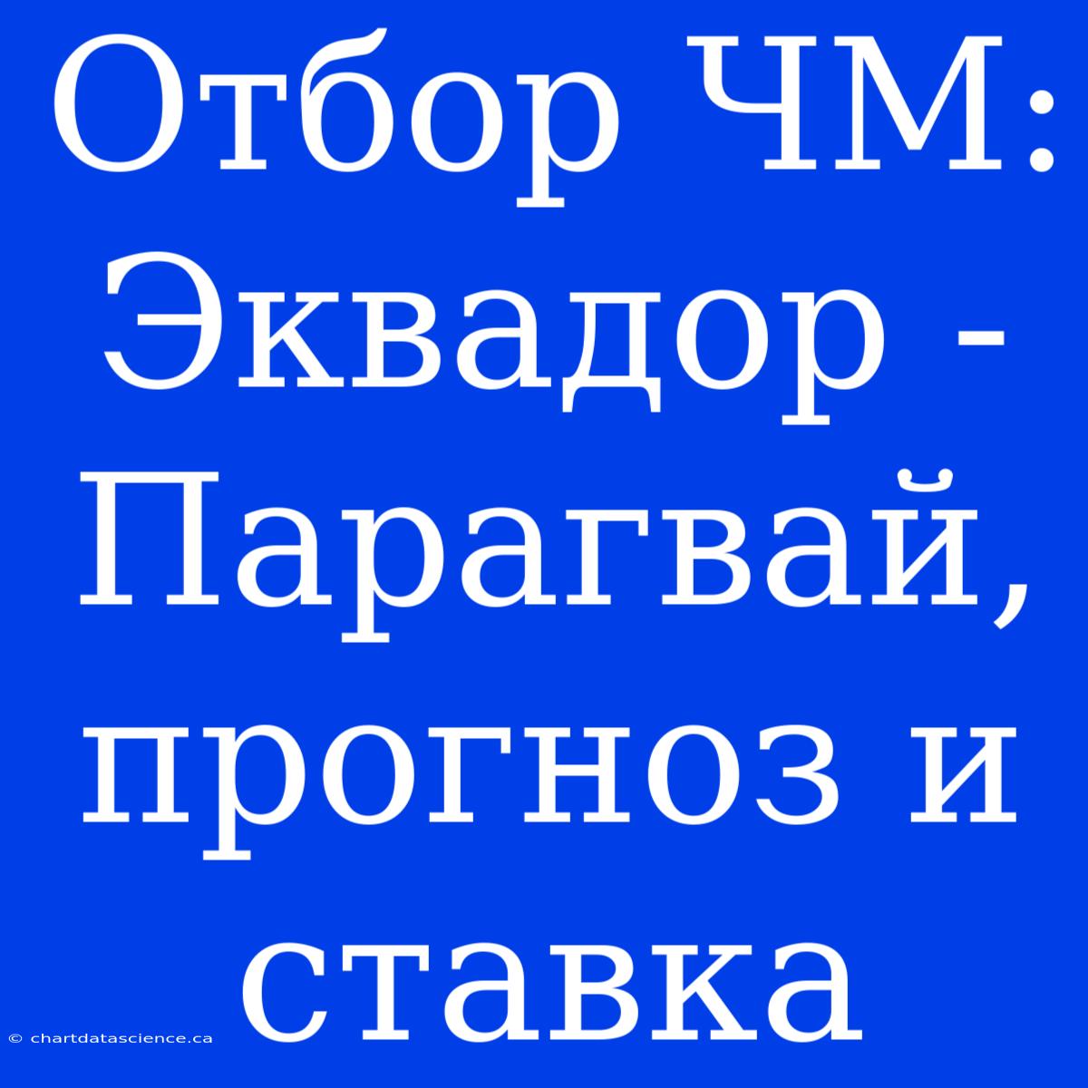 Отбор ЧМ: Эквадор - Парагвай, Прогноз И Ставка