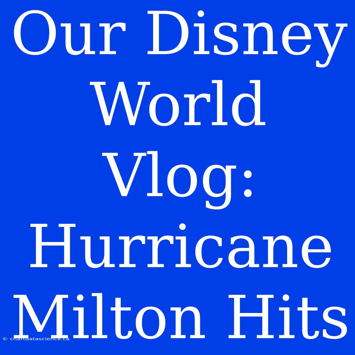 Our Disney World Vlog: Hurricane Milton Hits