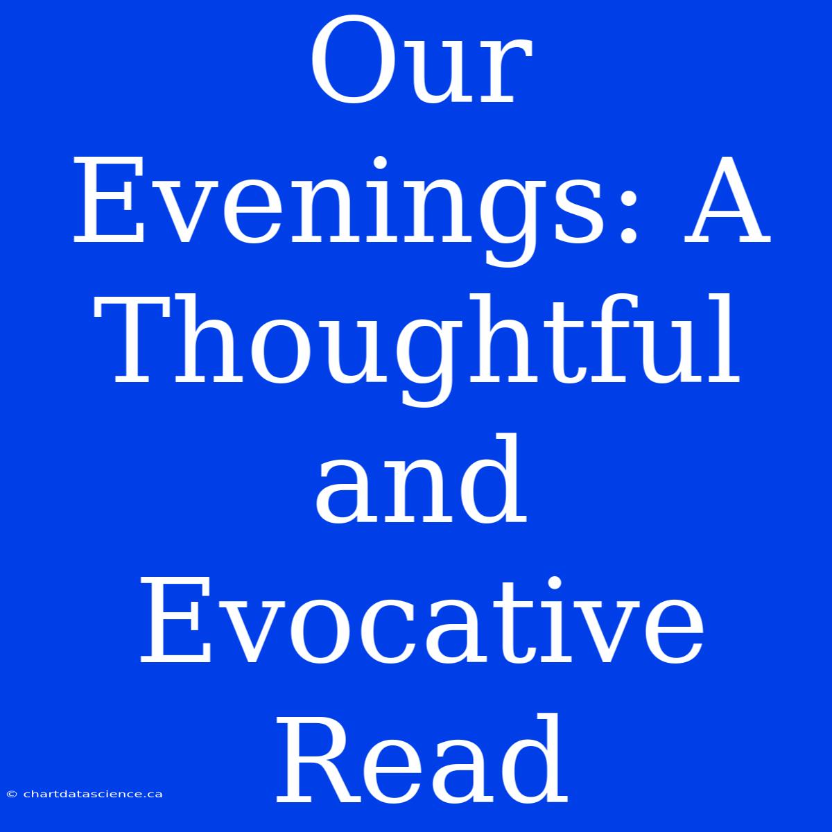 Our Evenings: A Thoughtful And Evocative Read