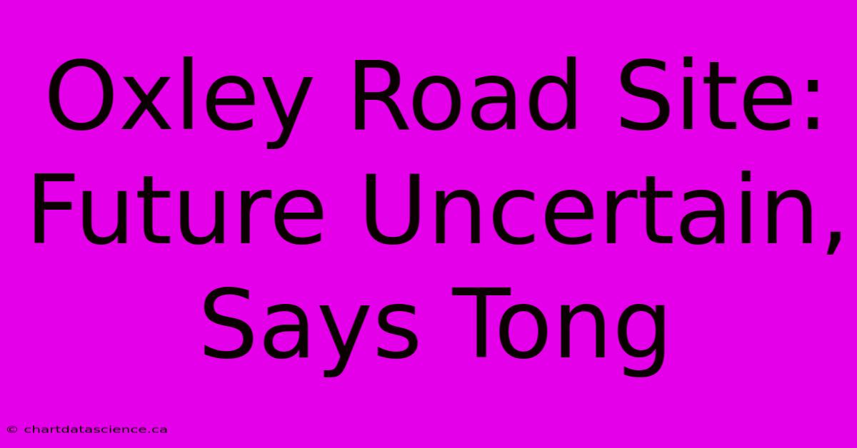 Oxley Road Site: Future Uncertain, Says Tong