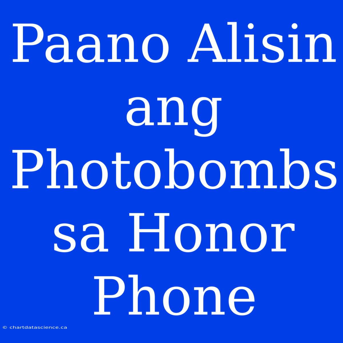 Paano Alisin Ang Photobombs Sa Honor Phone