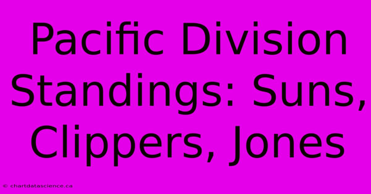 Pacific Division Standings: Suns, Clippers, Jones 