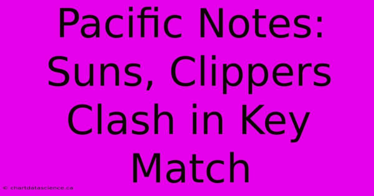 Pacific Notes: Suns, Clippers Clash In Key Match