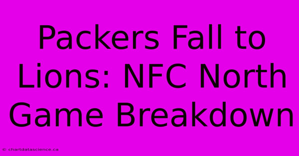 Packers Fall To Lions: NFC North Game Breakdown