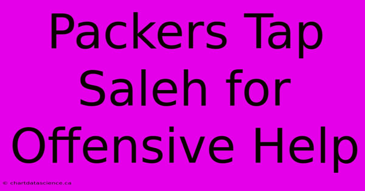 Packers Tap Saleh For Offensive Help 