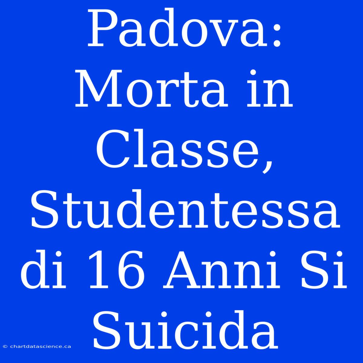 Padova: Morta In Classe, Studentessa Di 16 Anni Si Suicida