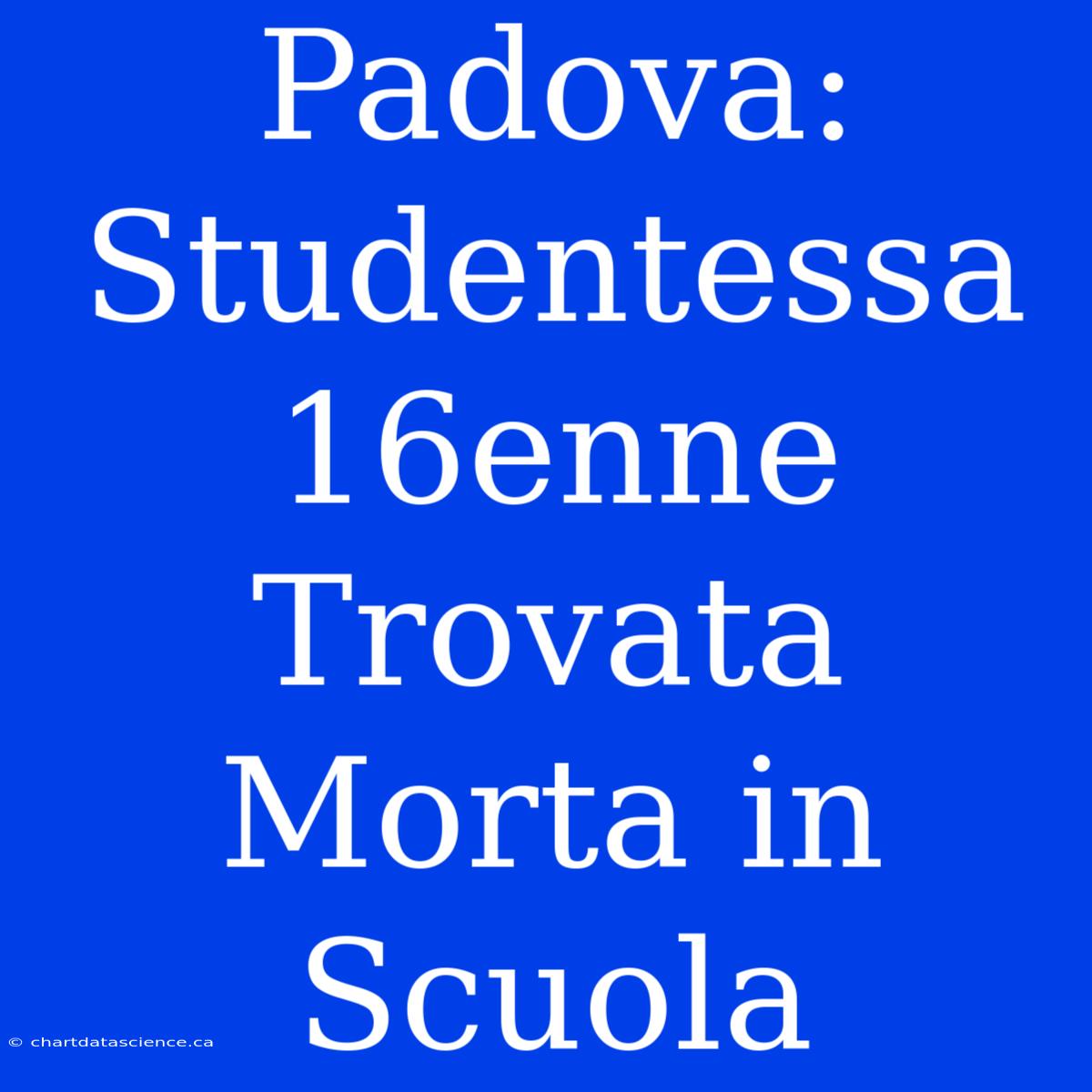 Padova: Studentessa 16enne Trovata Morta In Scuola