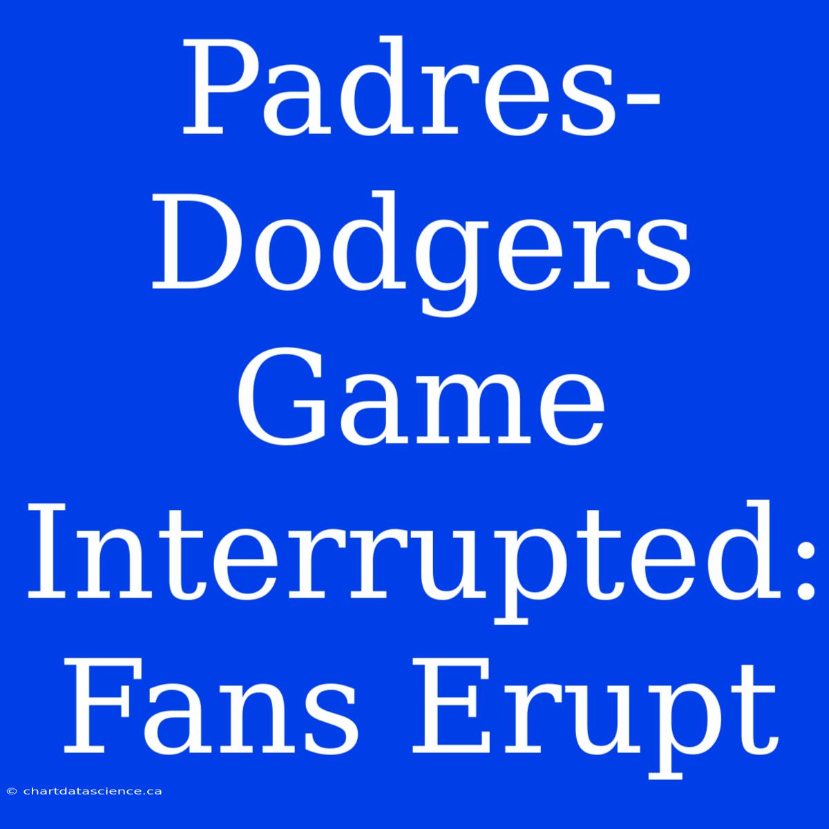 Padres-Dodgers Game Interrupted: Fans Erupt