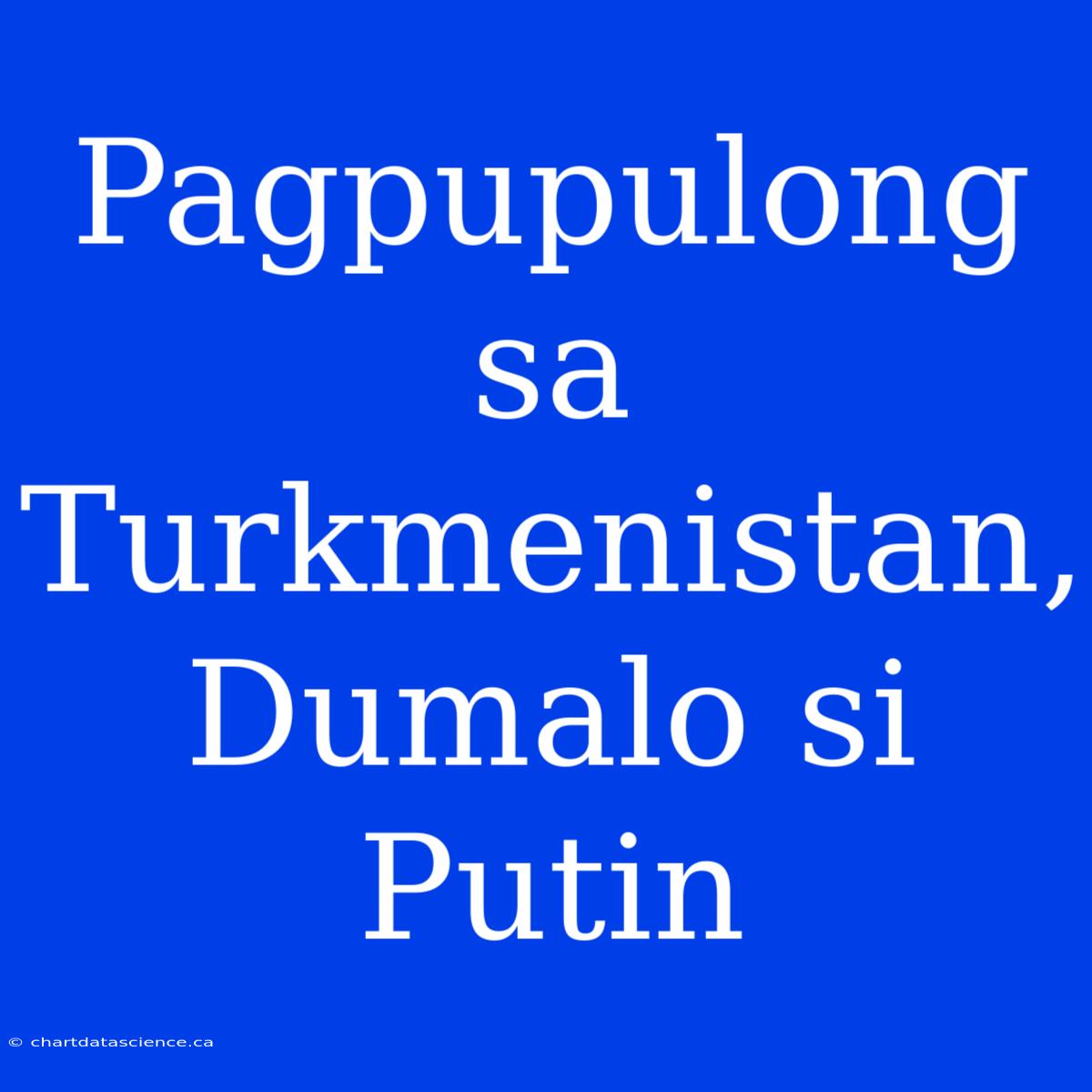 Pagpupulong Sa Turkmenistan, Dumalo Si Putin